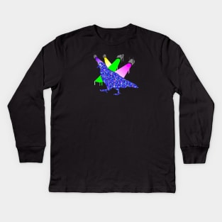 Pigeons Playing Ping Pong Moon Eyes Kids Long Sleeve T-Shirt